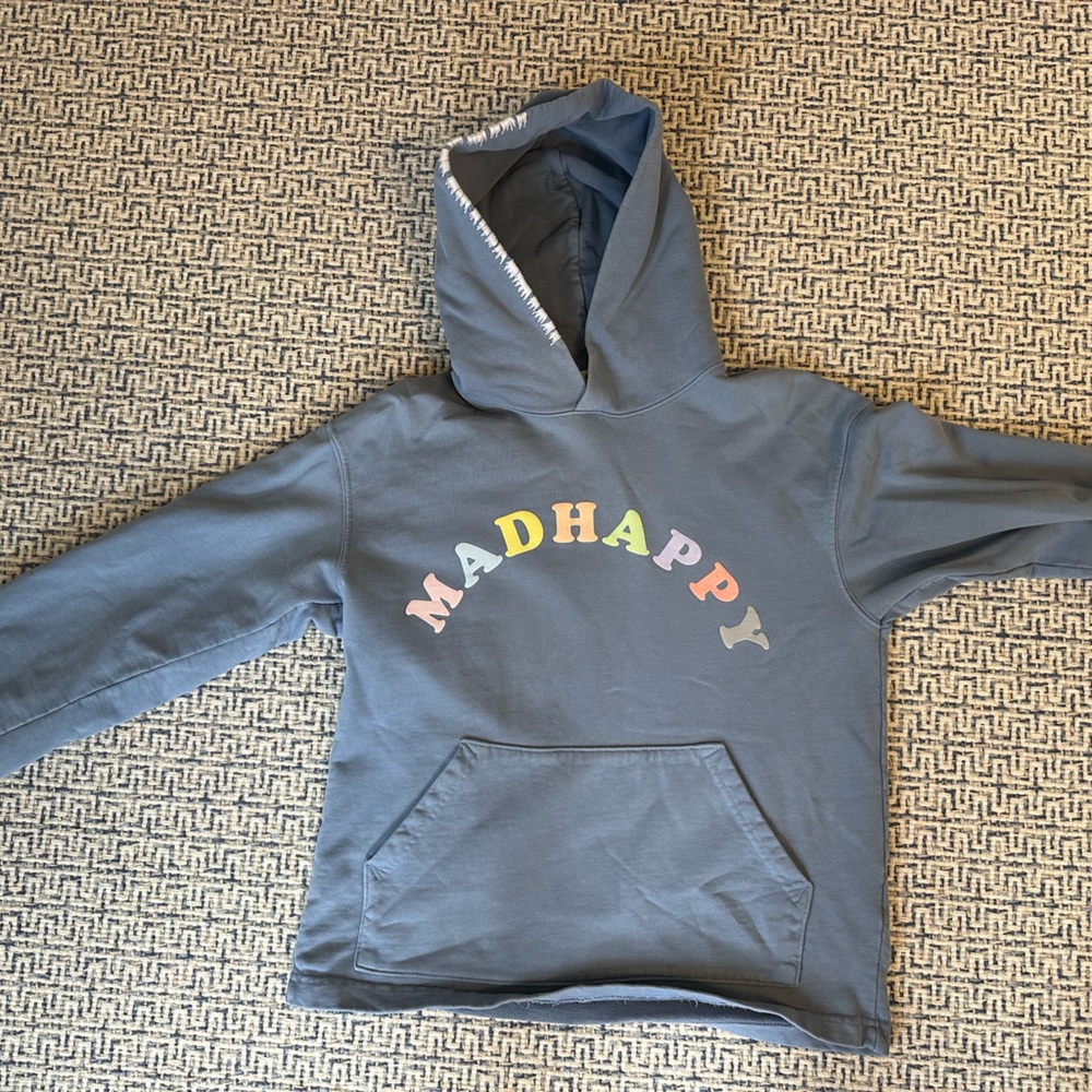 Light blue Madhappy size small woman sweatshirt.